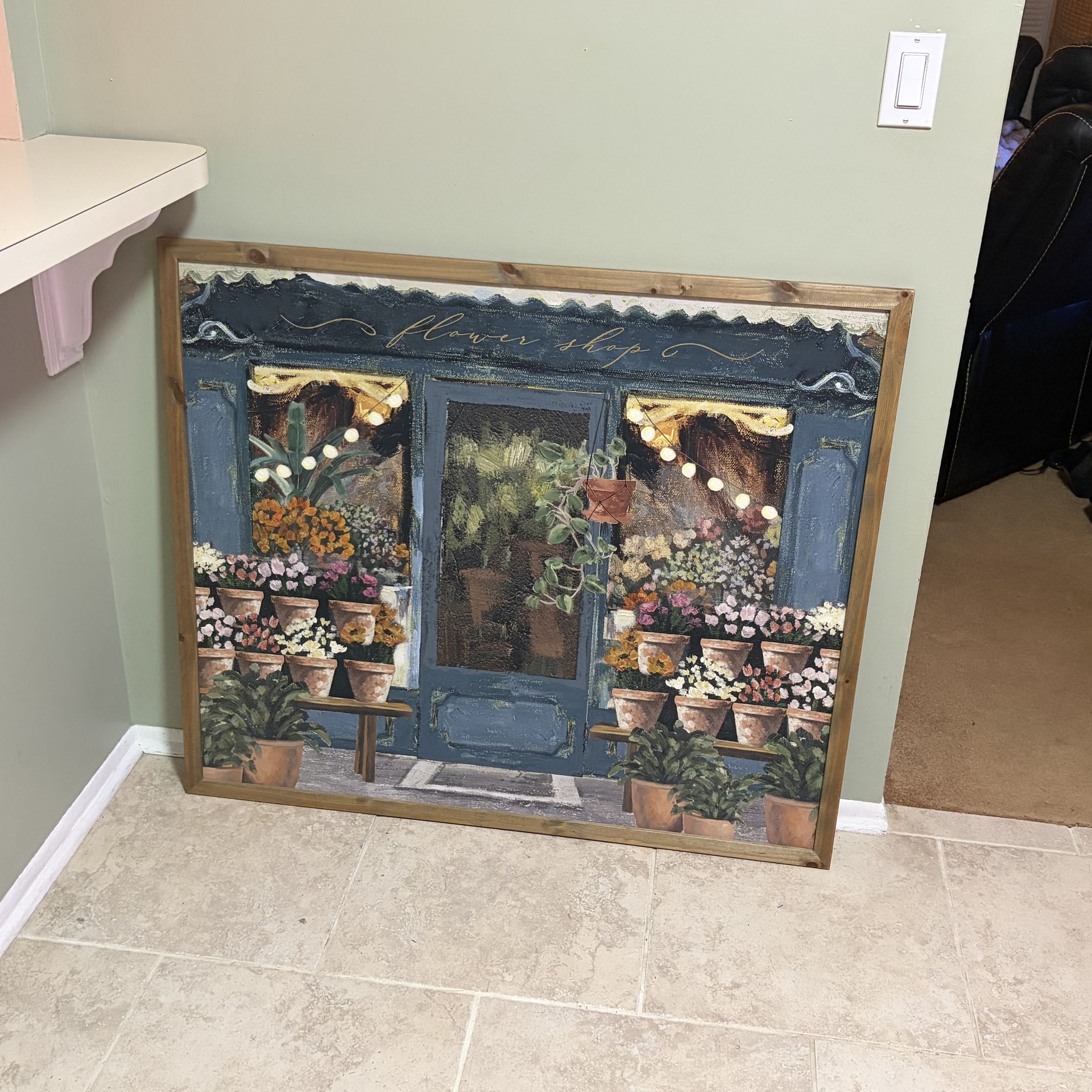 Flower Shop Wall Art Framed Canvas – Large 36x42