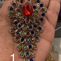 Rhinestone Vintage Inspired Bird Brooches 