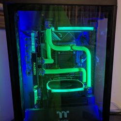 Custom liquid Cooled Gaming Computer AMD 5600X3D 6800X Liquid devil