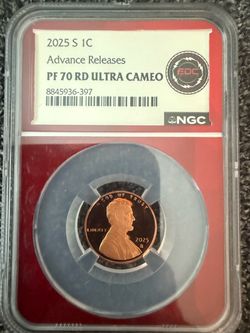 2025-S 1c Advance Releases PF70 RD Ultra Cameo