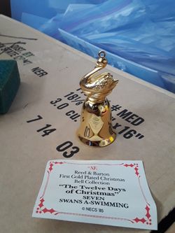 Christmas Reed & Barton Gold plated Tewelve Days of Christmas collection