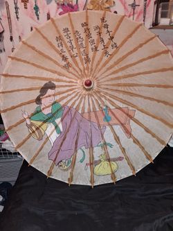 Vintage Handmade/Hand Painted Umbrella