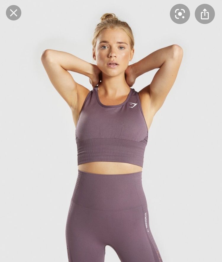 Gymshark energy seamless crop top purple wash | XS