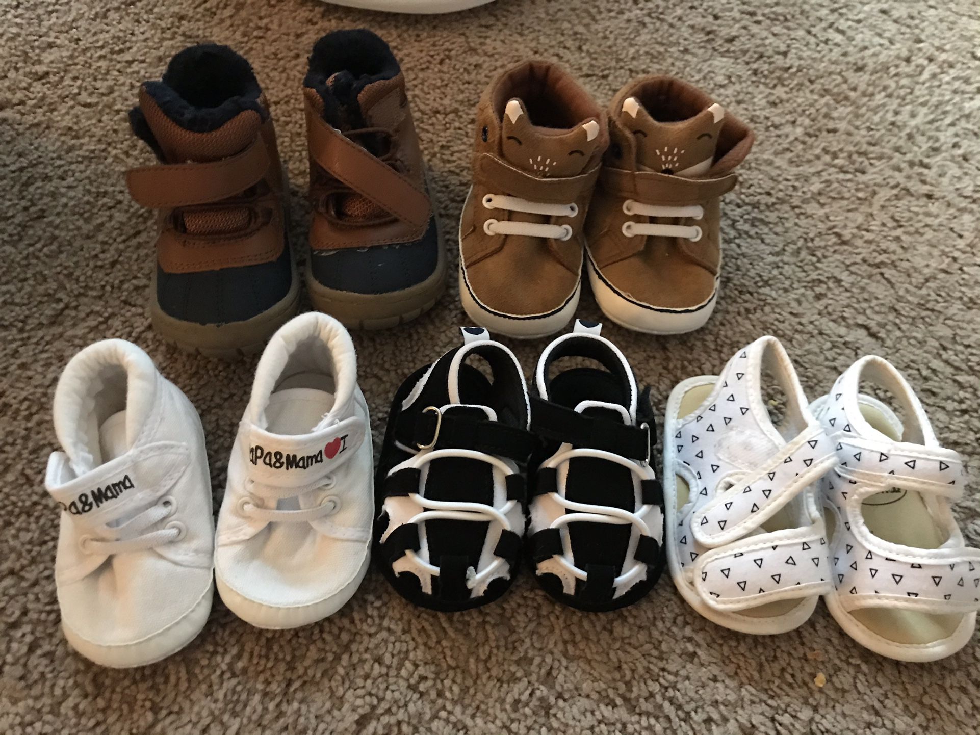 Baby Shoe Lot - newborn To Size 4 Boots