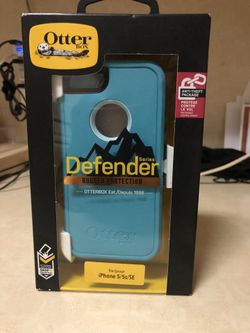 Brand New Aqua Blue OtterBox Defender Rugged iPhone 5,5s,SE Case w/Holster Clip