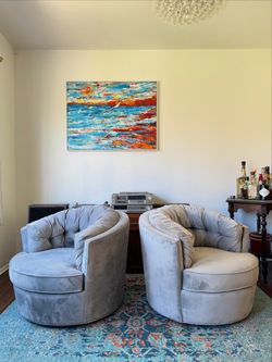Gorgeous Swivel Barrel Chairs