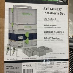 FESTOOL INSTALLERS SYSTAINER SET $250.00