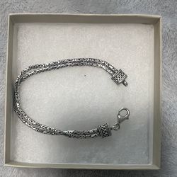 7” Sterling Silver Byzantine link pattern