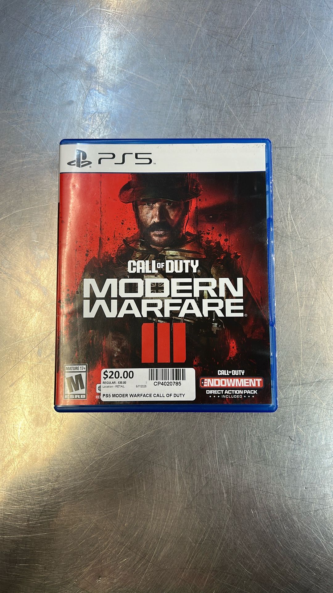 Ps5 call of duty modern warfare game