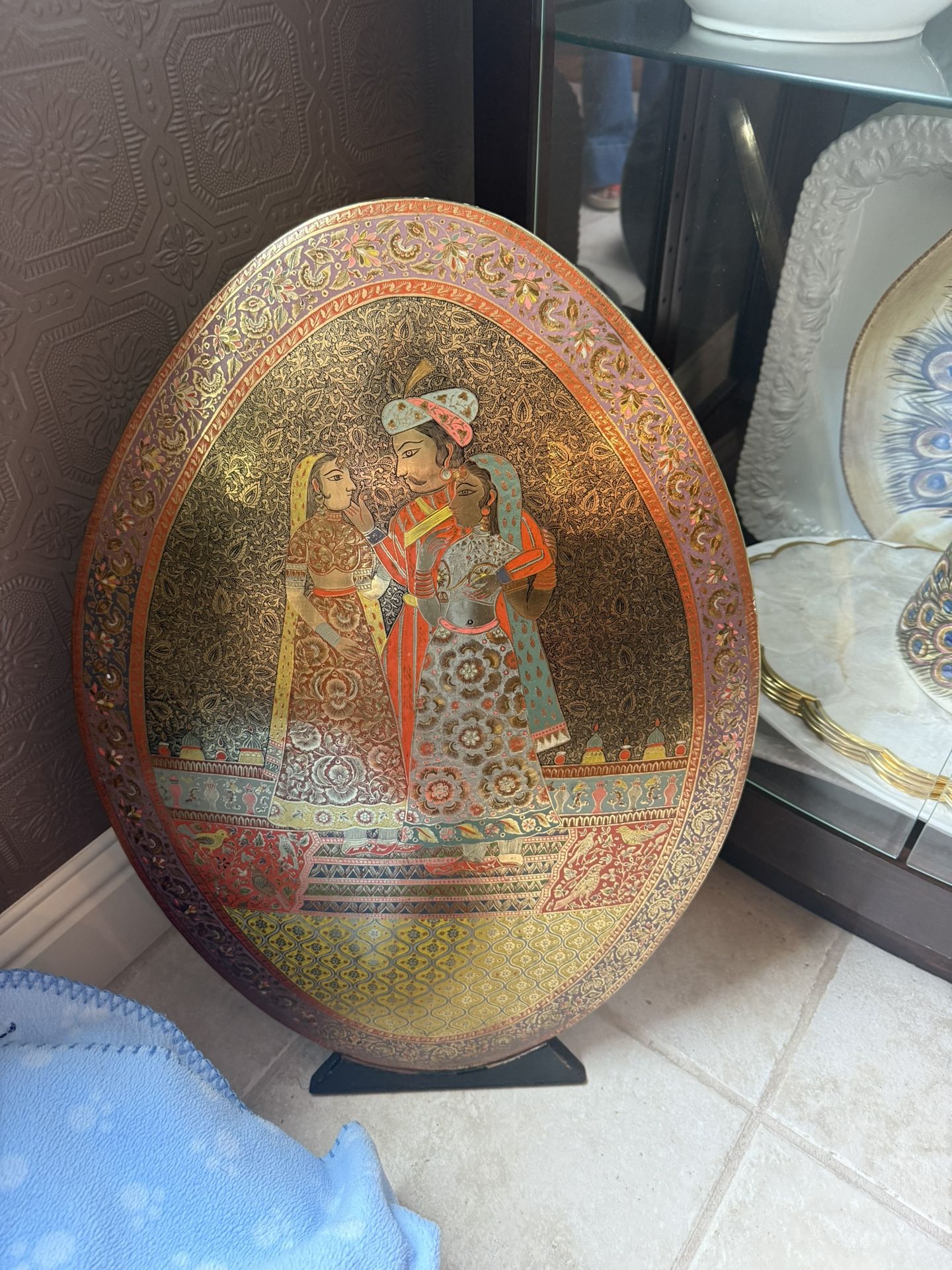 Colorful Art India On Brass