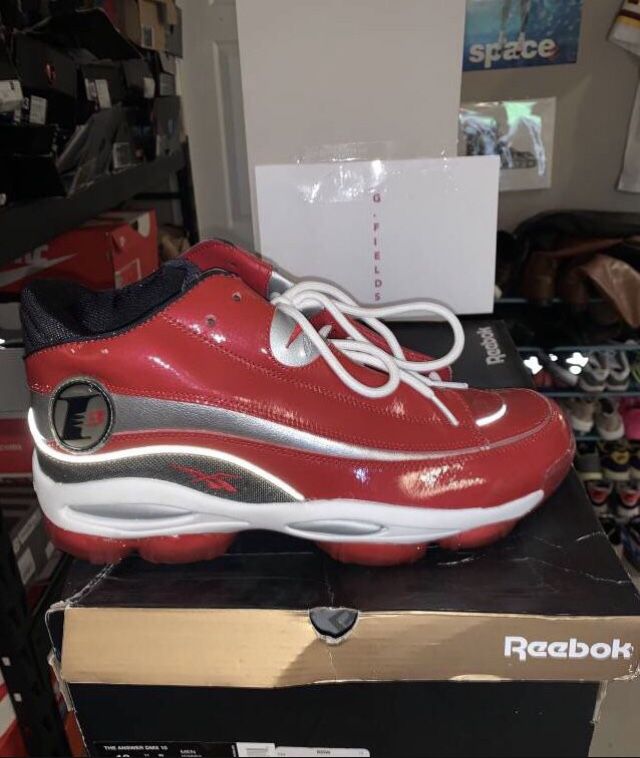 Reebok Answer DMX Retro Red Rookie of The Year Allen Iverson Question Mens Sz 11.5 