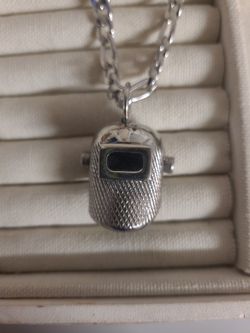Welding Hood Charm And Necklace