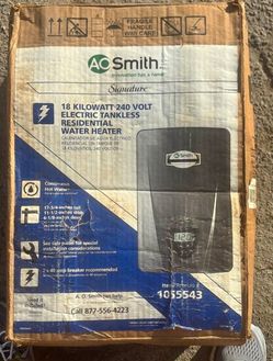 AO Smith 240V tank less water heater