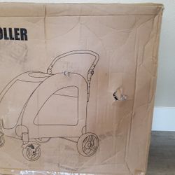 Foldable Pet Stroller for Large or 2 Dogs , Cats Jogger Wagon with 4 Wheels,
