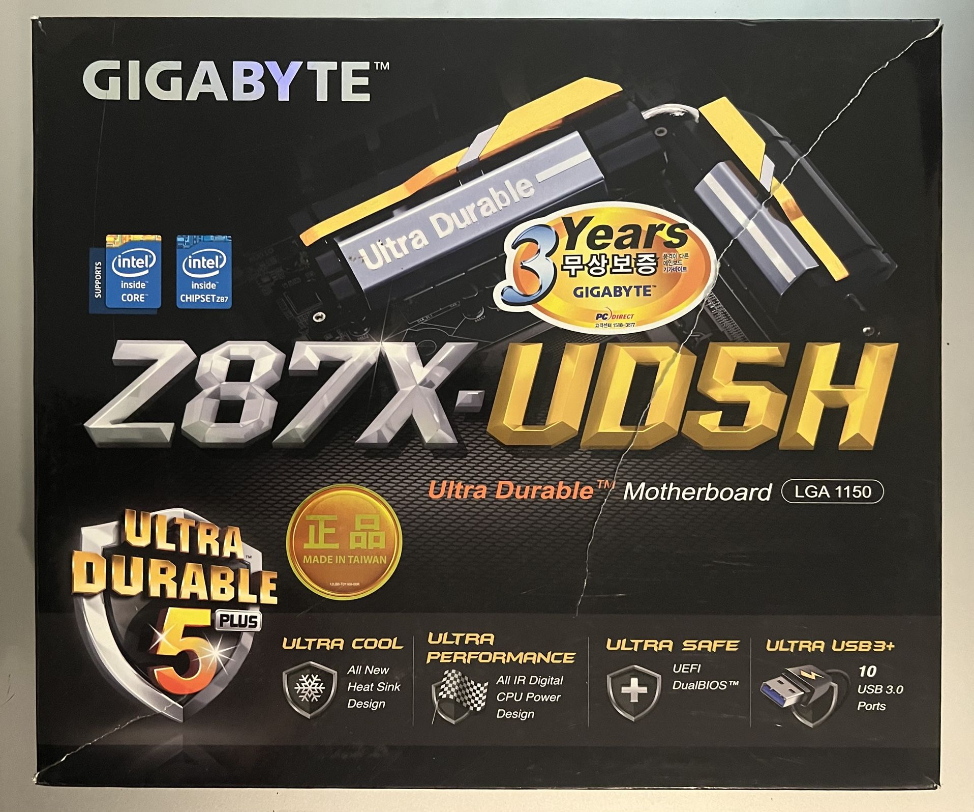 NIB Gaming Desktop Gigabyte Z87X-UD5 Motherboard Socket 1150