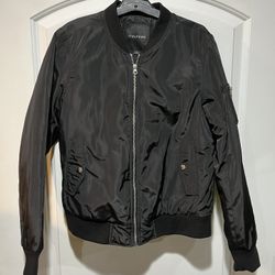 Women’s Maurice’s Bomber Jacket Black  Size Large L Zipper