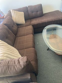 Large Brown Sectional Sofa