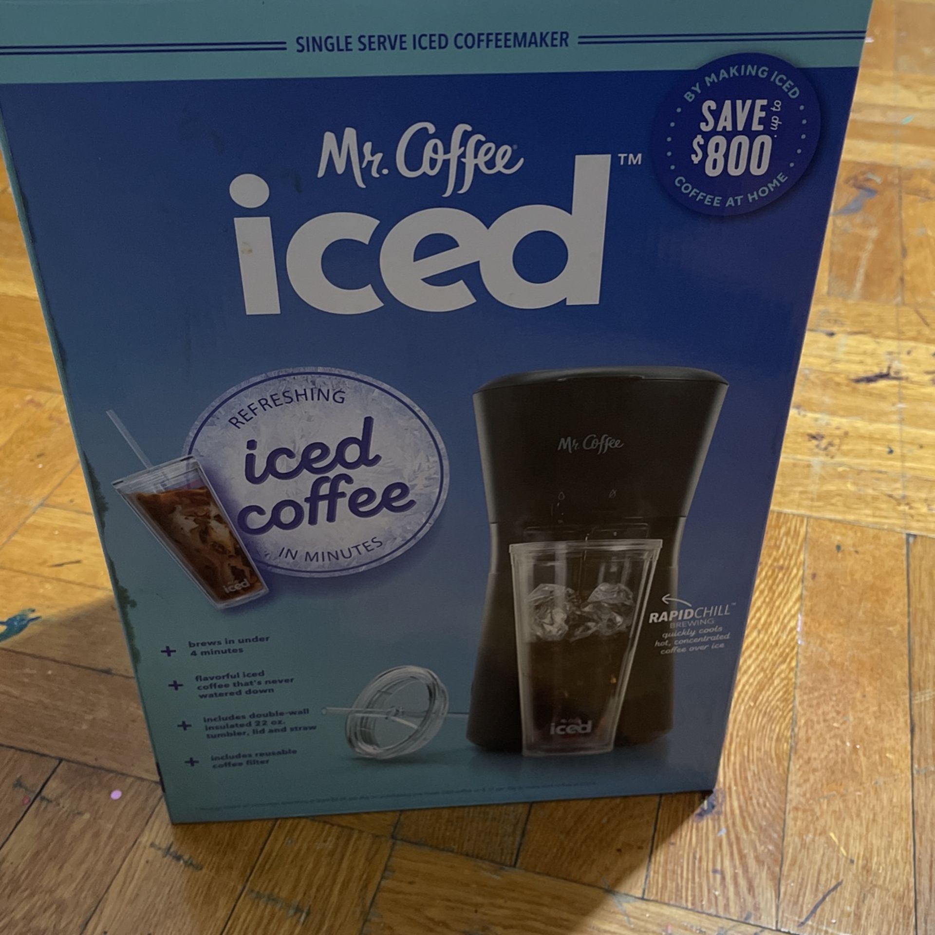 Mr. Coffee Iced Coffee Maker with Reusable Tumbler and Coffee Filter - Black