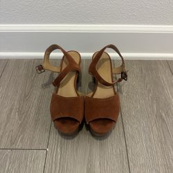 Suede Platform Sandal Heels