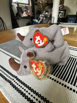 Ty Beanie Babies Spike The Rhino