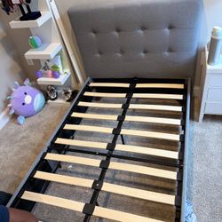 Twin bed frame with headboard