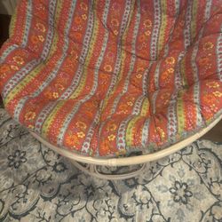 Papasan Rattan  Chair  & Cushion 