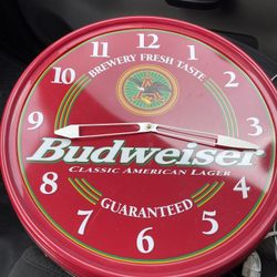 Budweiser 120v Clock Light