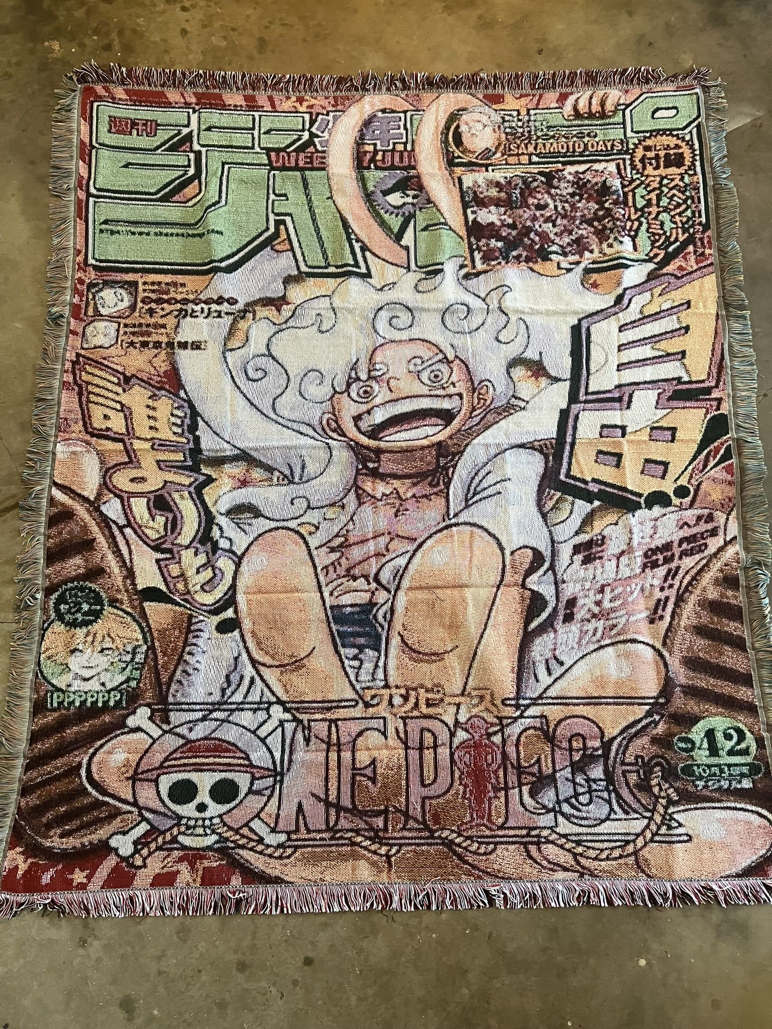 One Piece Luffy Anime Woven Tapestry/Blanket/Rug