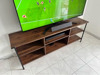 Dark Wood TV Entertainment Stand