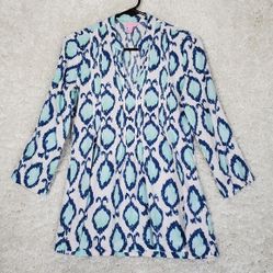 Lilly Pulitzer Women Sarasota Tunic Size XS Printed Top Beach Resort Party
