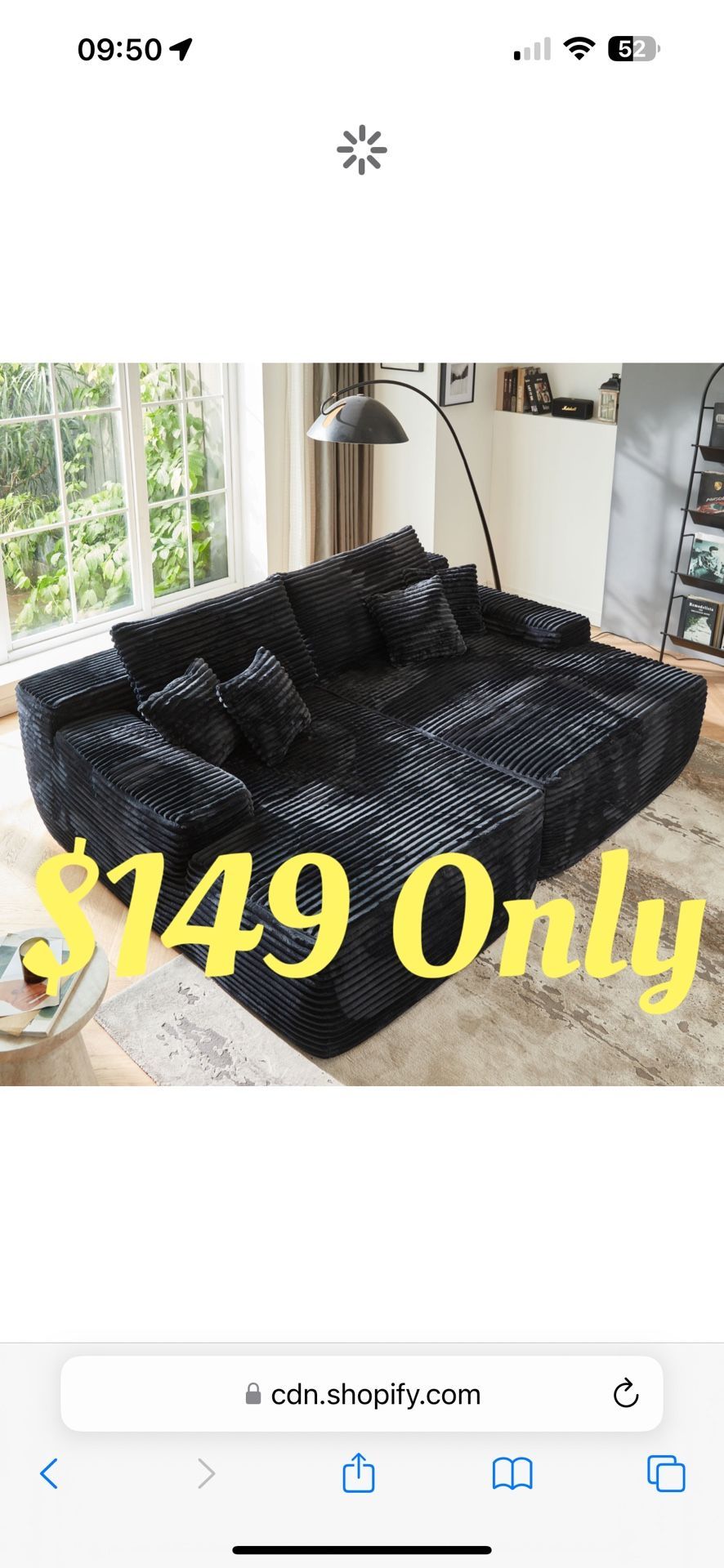 Boneless Sofa, Sleeper Couch, No Assembly Required