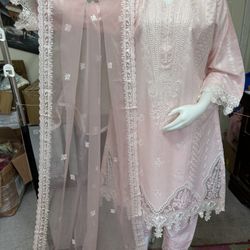 Luxury Cotton Party Wear Dress
