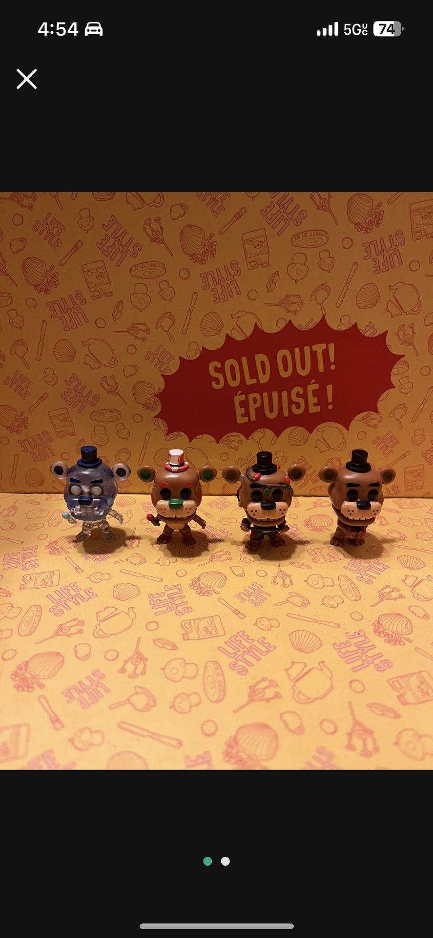 Five Nights of Freddy Funko Pocket Pop Mini’s 