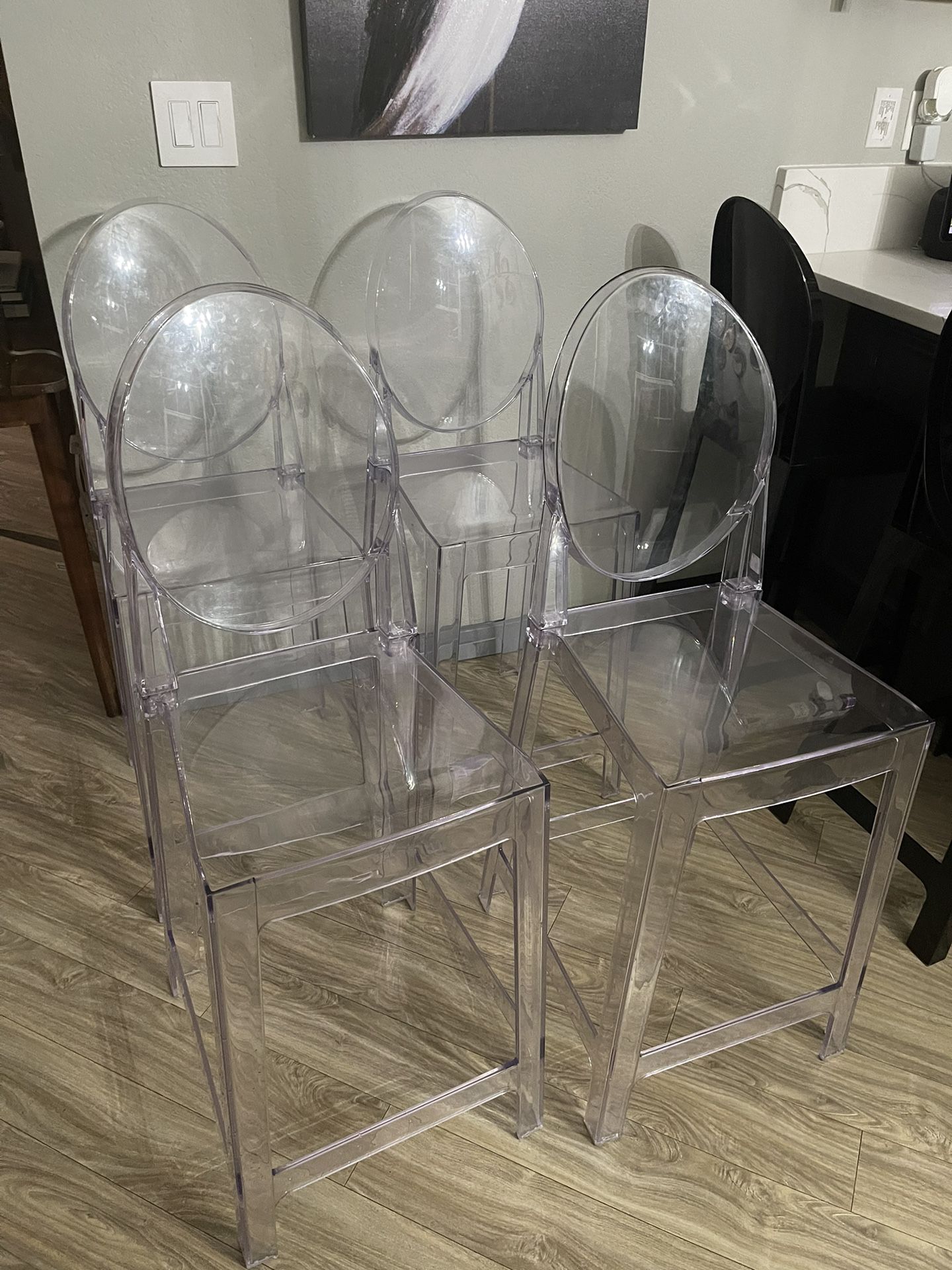 Clear Counter height Chairs