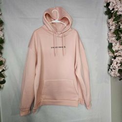 Inspirational Pink Hoodie XXL You Are Enough Graphic Pullover Oversized Comfy