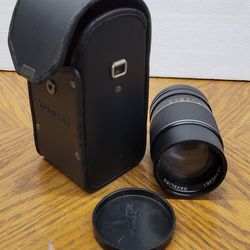 Vintage Cavalier 135mm f/2.8 camera lens With Tamron L-13 Hard Case