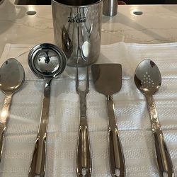 All-Clad Stainless Steel Utensil Set — 6 Pieces incl. Crock