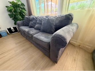 🛋️ Modern Blue Sofa Set – Couch + Loveseat 💙