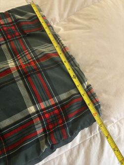 Great Condition! Washed! Twin Size Dark Green Plaid Cozy Fall Winter Super Soft Warm Duvet With Matching Pillowcase, Fluffy Comforter Insert Included