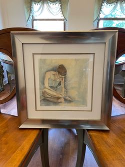 Silver framed ballerina picture