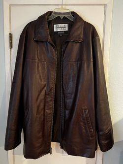 Brown Leather Jacket - Wilsons Pelle Studio XL Tall