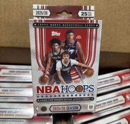 2025-26 Topps NBA Hoops Basketball Factory Sealed Hanger Box