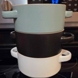 Mikasa Double Handle Bowls