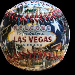 Las Vegas Strip Glass Souvenir Baseball Collectible Ball New Excellent Condition