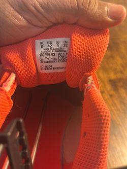 PUMA 24 FH Rubber Cricket Shoes — US 9 (UK 8 / EUR 42) — Used Once, Luminous Blue / Fire Orchid