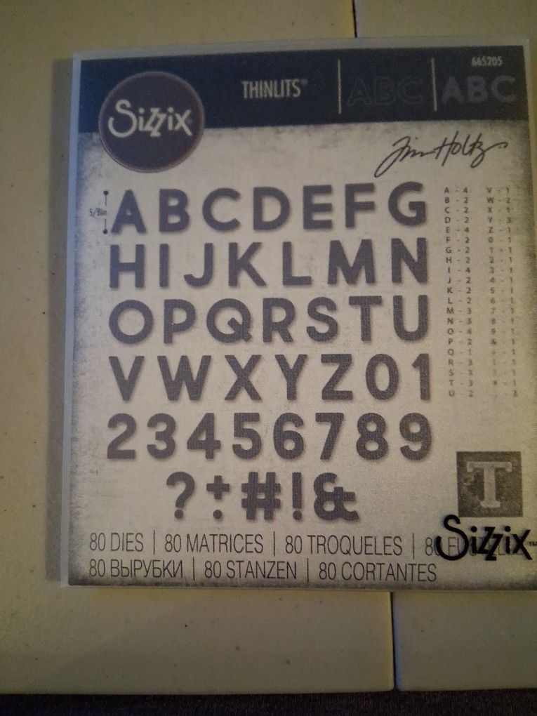 Tim Holtz Sizzix Thinlits - Alphanumeric Bold Dies