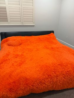 Platform bed. King size. Nightstand can be sold as a set with the bed.