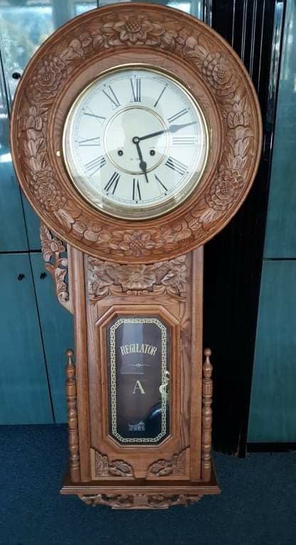 Antique REGULATOR Pendulum Wall Clock