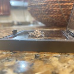 1ct Moissanite Promise Ring. 925 Sterling Silver Plated. 