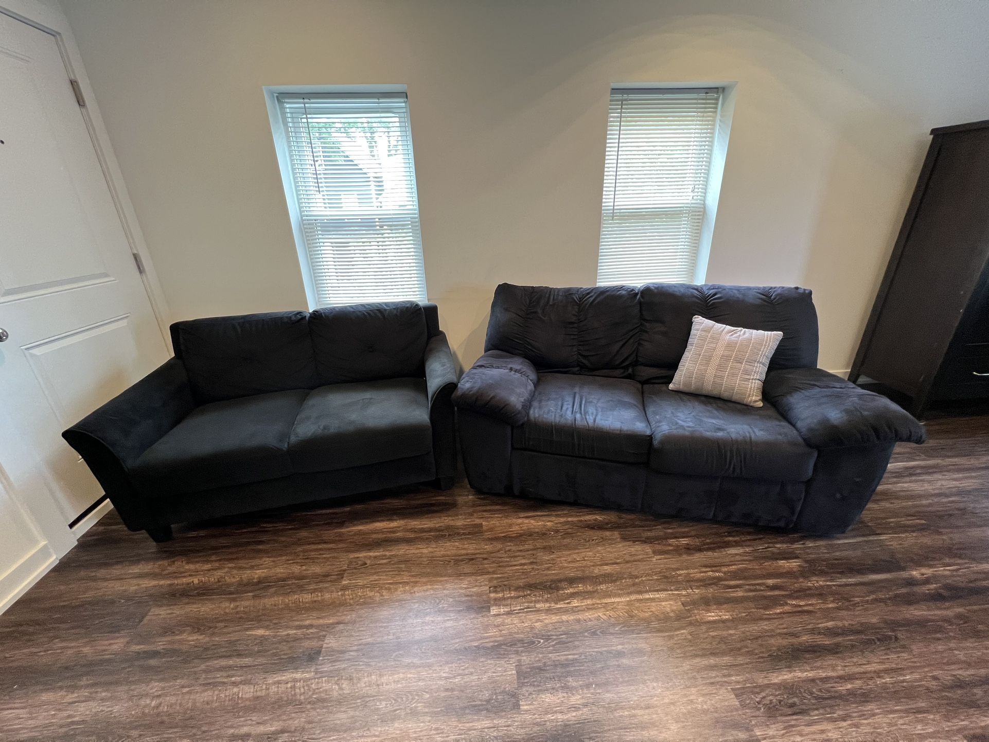 2 Black Couches For Sale